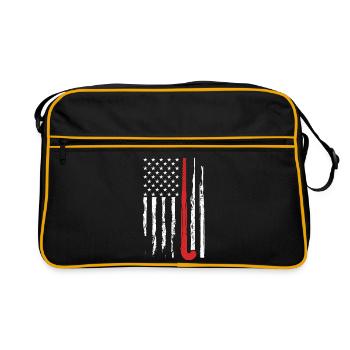Hockey sur glace Hockey Hockey Joueur de hockey - Sac Retro - noir/or - Devant