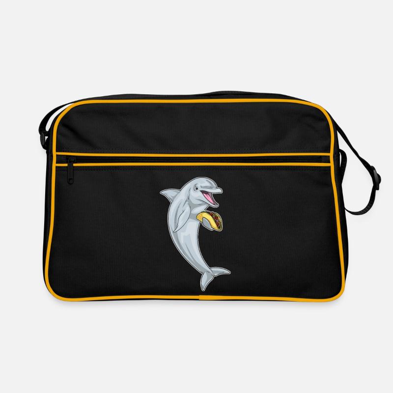 Delfin Taco - Retro Tasche - Schwarz/Gold