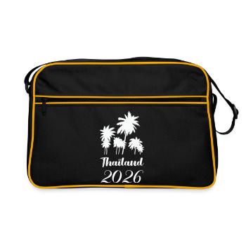 Thailand 2026 Palm Trees Design - Retro Bag - black/gold - Front