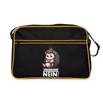 Avant de demander hérisson amoureux hérisson dard hérisson - Sac Retro - noir/or - Devant