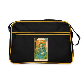 Hohepriesterin Cannabis Tarot - Retro Tasche - Schwarz/Gold - Vorne