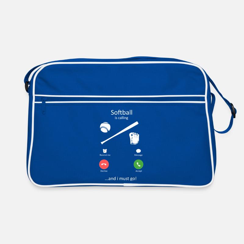 Softball Is Calling Funny Phone Screen Design Retro Bag