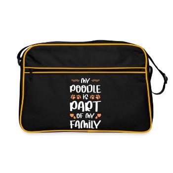 My Poodle Part of the Family - Retro Bag - black/gold - Front