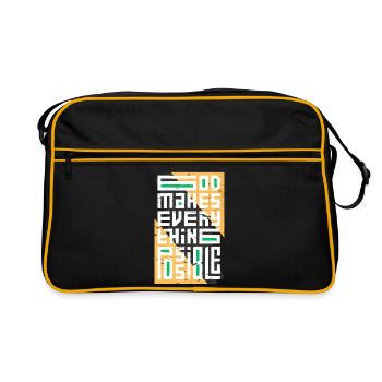 Dieu rend tout possible - Sac Retro - noir/or - Devant