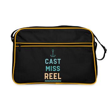 Ancre et vagues Cast Miss Reel - Sac Retro - noir/or - Devant