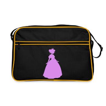 Robe de bal Silhouette Princesse Violette - Sac Retro - noir/or - Devant