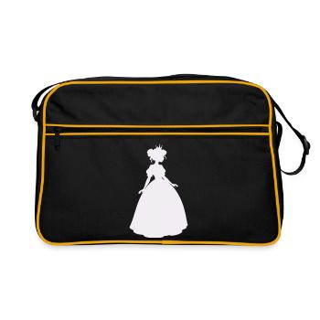 Silhouette de princesse en robe de bal - Sac Retro - noir/or - Devant