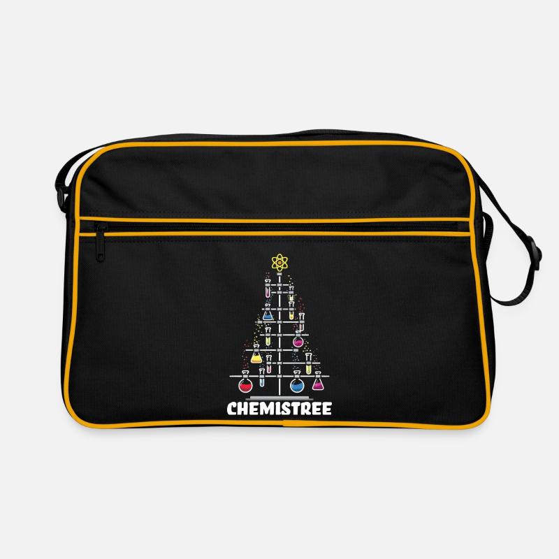 OH Chemistree cadeau de chimie de Noël - Sac Retro - noir/or