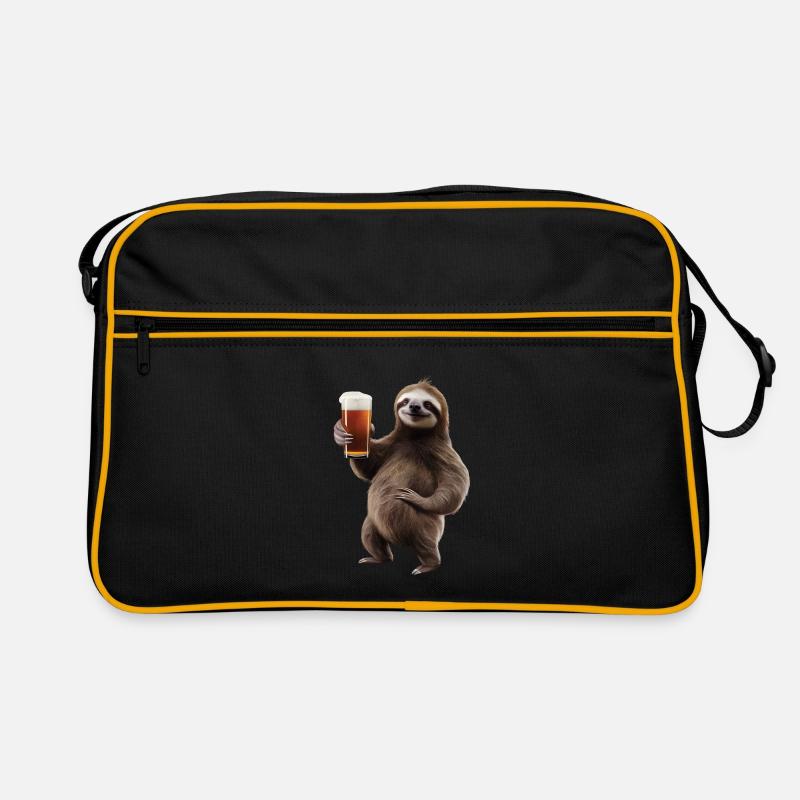 Faultier Bier Retro Tasche