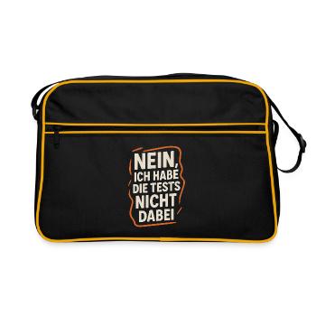 Chemise de l’enseignant – tests non inclus - Sac Retro - noir/or - Devant