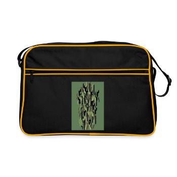 Camouflage Art Olive - Retro Bag - black/gold - Front