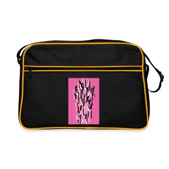 Camouflage Art Pink Gaming - Retro Bag - black/gold - Front