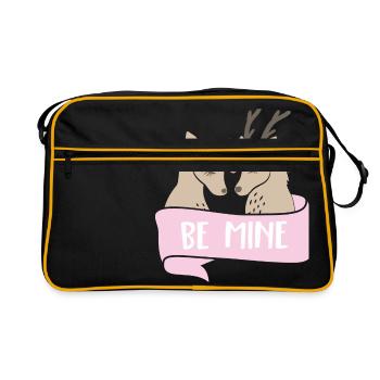 Be mine Rehe - Retro Tasche - Schwarz/Gold - Vorne