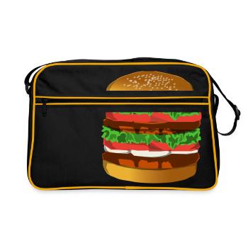 hamburger - Sac Retro - noir/or - Devant