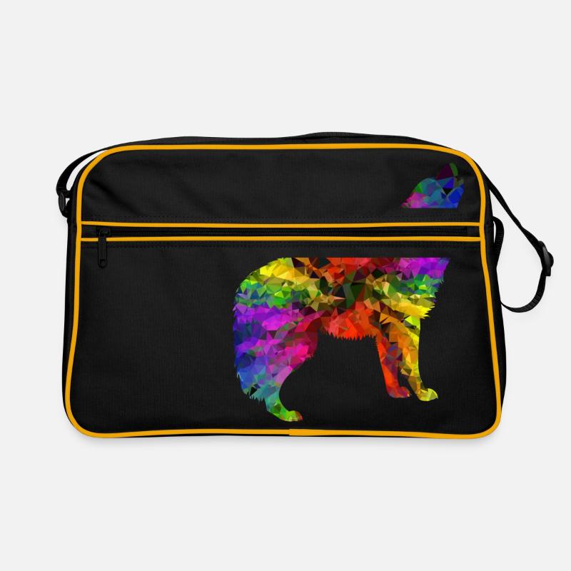 Wolf rainbow Retro Bag