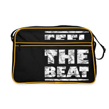 Vintage Feel the beat Baguettes - Sac Retro - noir/or - Devant