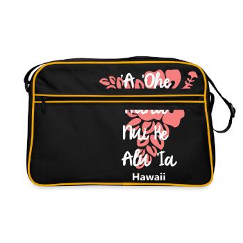 Hawaii beautiful saying cohesion Aloha - Retro Bag - black/gold - Front