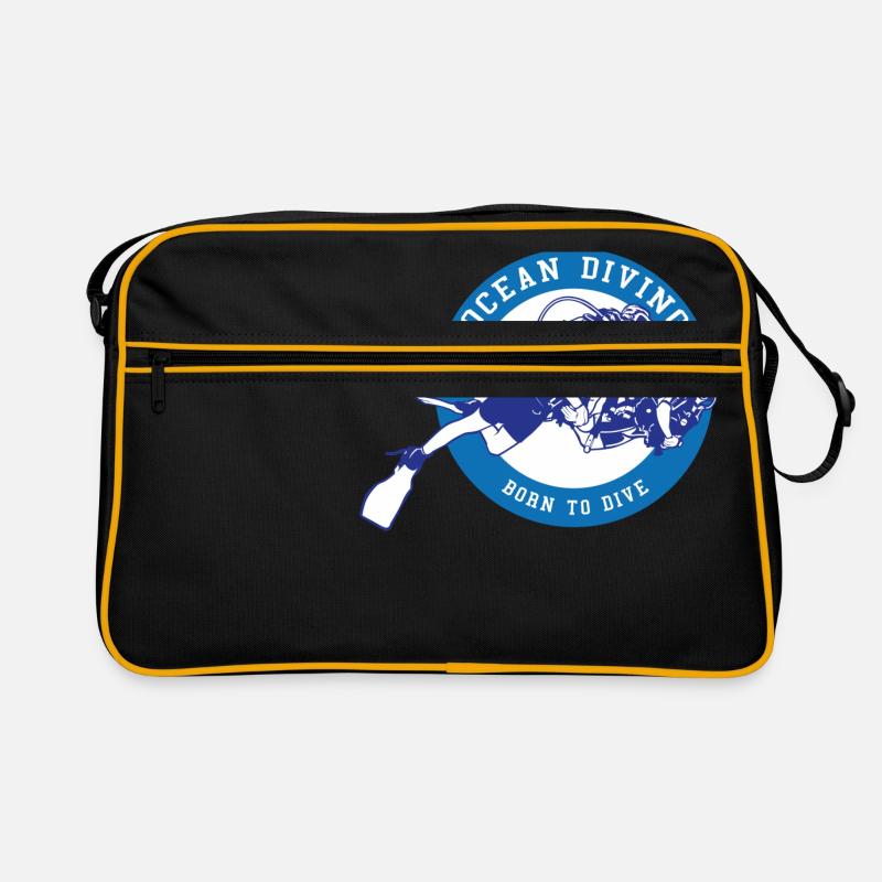 Ocean Diving - Retro Tasche - Schwarz/Gold