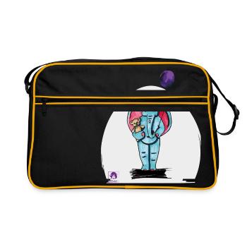Elie l'éléphant - Sac Retro - noir/or - Devant