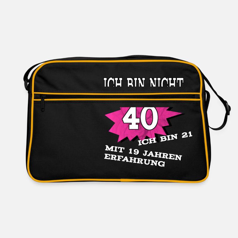 40 Geburtstag Spruch Retro Tasche