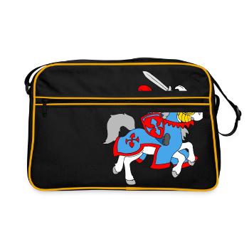 Boy Knight on a Horse - Sac Retro - noir/or - Devant