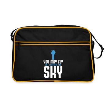 Sie können fliegen, aber ich kontrolliere das Sky Controller-Geschenk - Retro Tasche - Schwarz/Gold - Vorne