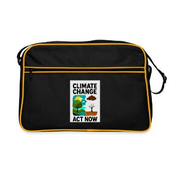 Climate change now - Retro Bag - black/gold - Front