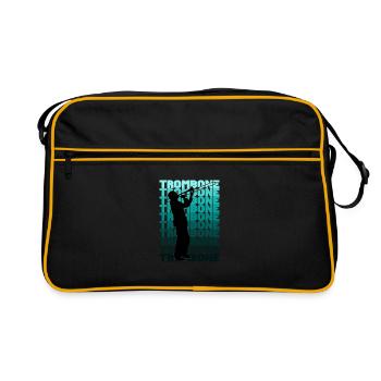 Trombone - Retro Tasche - Schwarz/Gold - Vorne