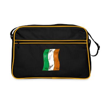 Drapeau irlandais Vintage Drapeau irlandais Dublin - Sac Retro - noir/or - Devant