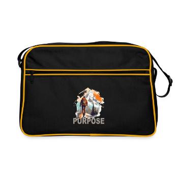 Mountain Purpose - Retro Tasche - Schwarz/Gold - Vorne
