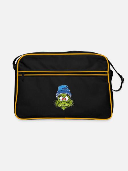 Gnom - Retro Tasche - Schwarz/Gold - Vorne