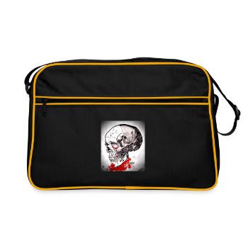 Croquis du Crâne Sanglant - Sac Retro - noir/or - Devant