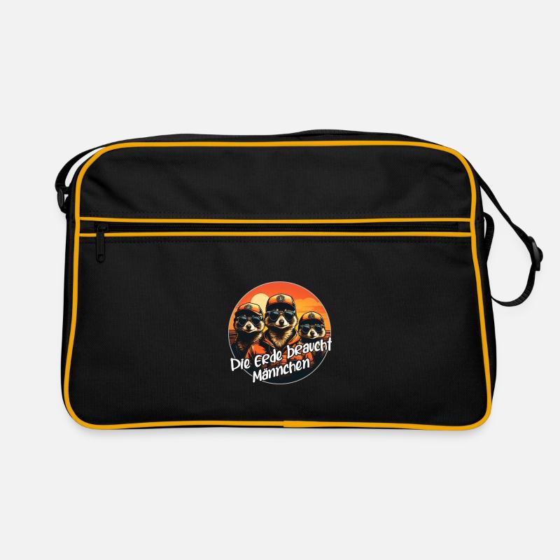 Coole Erdmännchen lustiger Erdmännchenspruch Retro Tasche