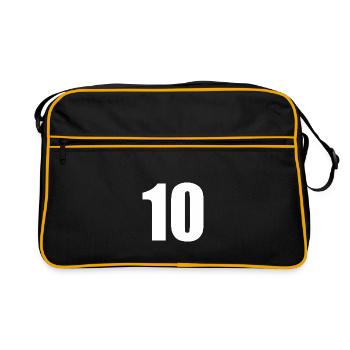 10 - Retro Tasche - Schwarz/Gold - Vorne