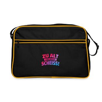 trop vieux pour ces conneries - Sac Retro - noir/or - Devant