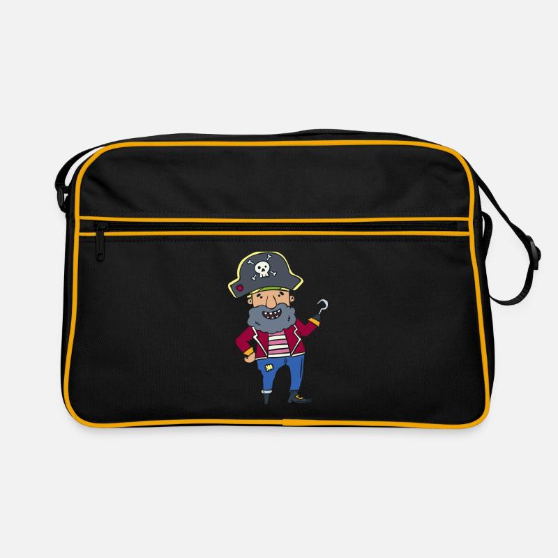 Funny pirate Retro Bag