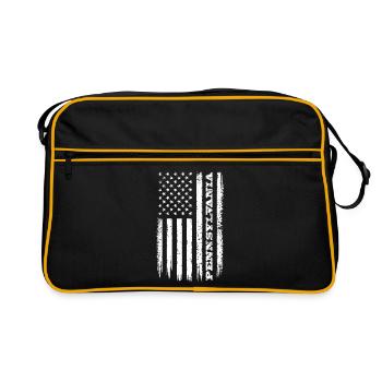 Drapeau des États-Unis Pennsylvanie Cadeau de l’État - Sac Retro - noir/or - Devant