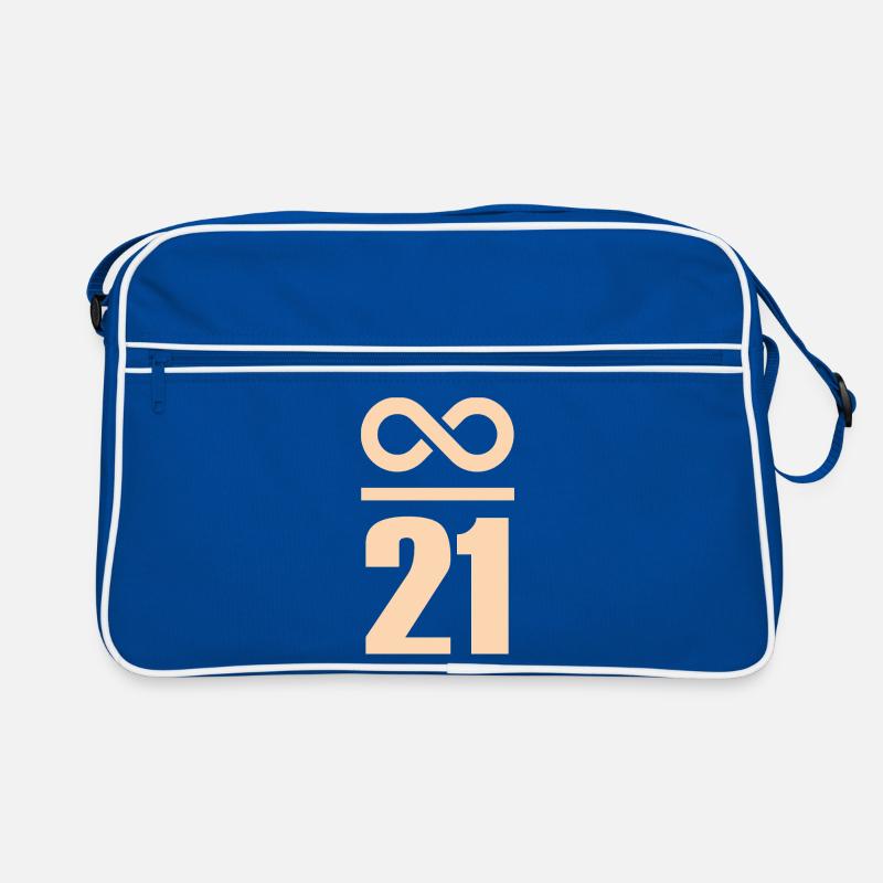 Unendlich durch 21 Millionen Bitcoin Unendlich  Retro Tasche