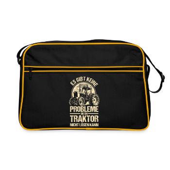 Tractor Farmer Farmer Tractor Driver Tractor - Retro Bag - black/gold - Front
