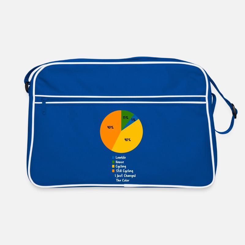 Funny Cycling Pie Chart Hobby Priority Design Retro Bag