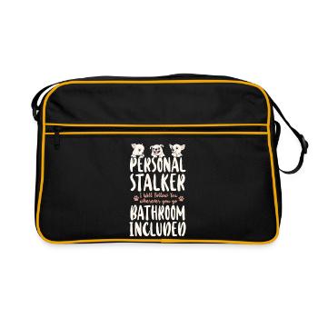 Chihuahua Chihuahueño Personal - Retro Tasche - Schwarz/Gold - Vorne