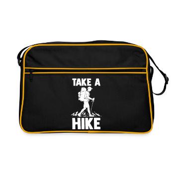 Hiking Mountain Trail Backpacking Outdoors Wildern - Retro Tasche - Schwarz/Gold - Vorne