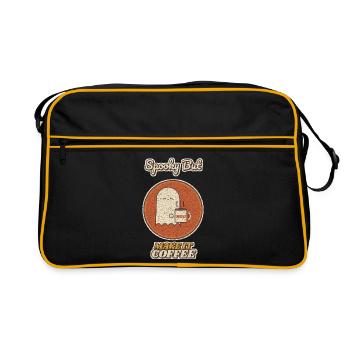 Gruselig, aber mach es Kaffee-Geist - Retro Tasche - Schwarz/Gold - Vorne