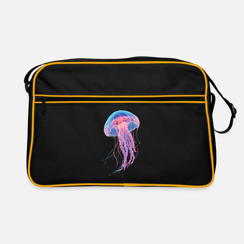 Méduse néon arc-en-ciel Sac Retro