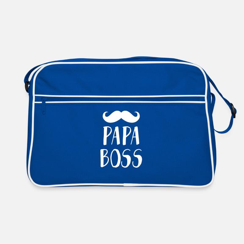 T-Shirt Papa Boss Bart Schnurrbart Geschenk Idee Sac Retro