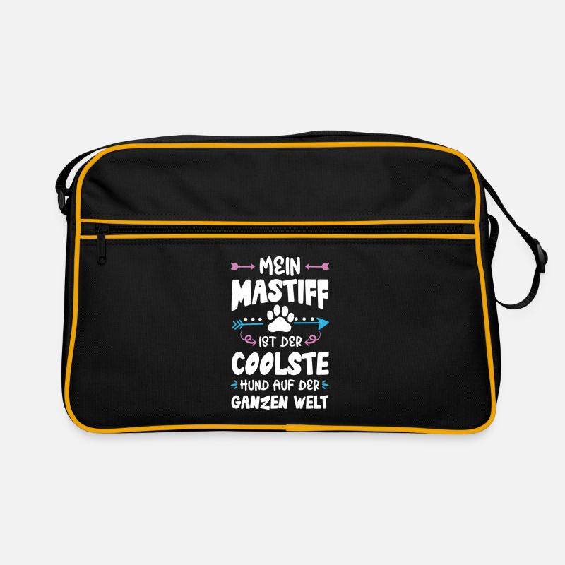 mastiff dog saying Retro Bag