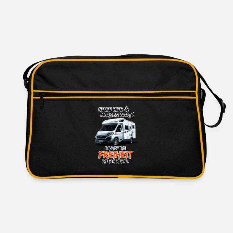 Heute hier & morgen dort, das ist die Freiheit ... Retro Tasche