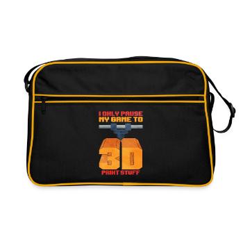 3d printing - Retro Tasche - Schwarz/Gold - Vorne