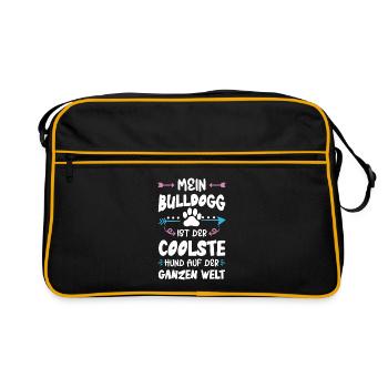 Dicton de chien bouledogue - Sac Retro - noir/or - Devant