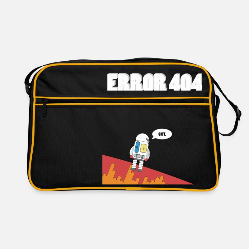 404 Astronaut - Retro Tasche - Schwarz/Gold